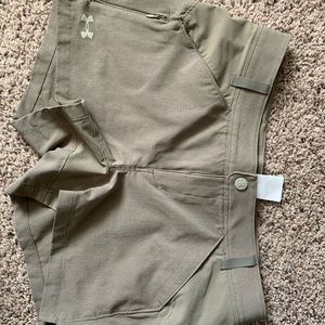 Olive green stretch Under Armour storm shorts